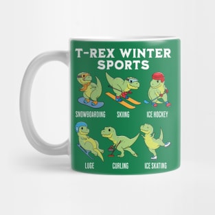 T-Rex Winter Sports Mug